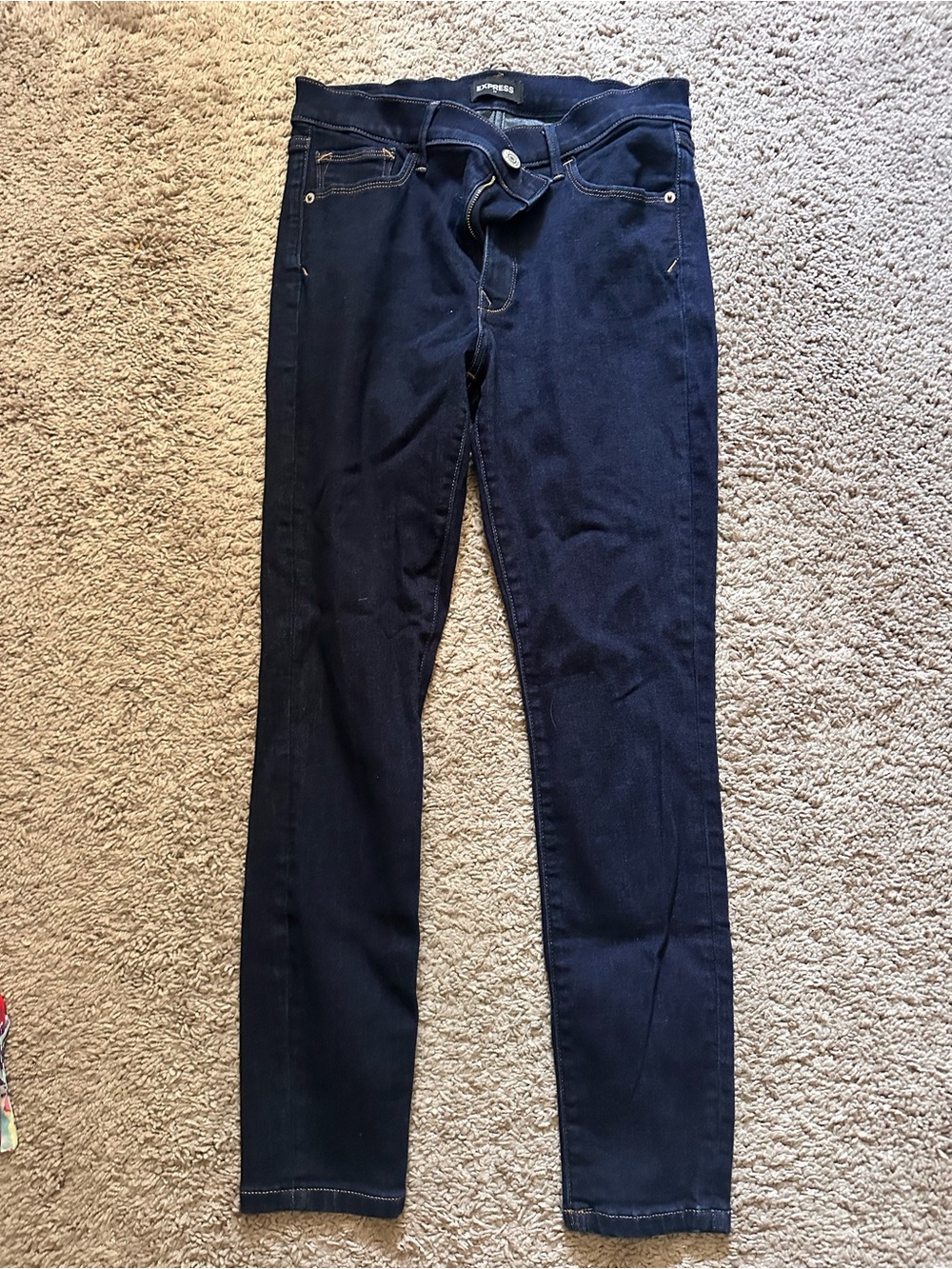 Express Dark Blue Skinny Jeans for Women